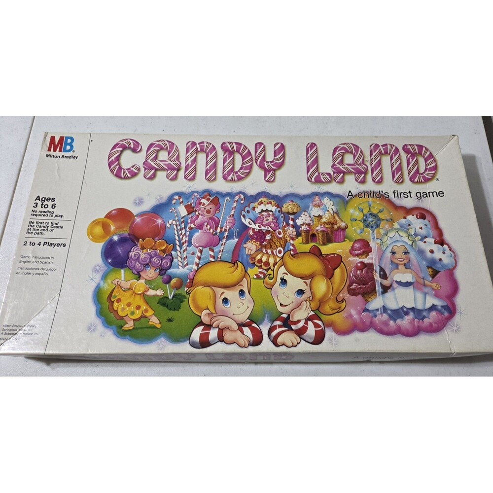 1984 Milton Bradley Candyland Vintage Board Game 63 Cards 4 Pawns No Instruction
